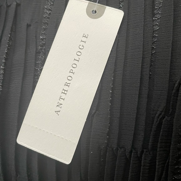 Anthropologie NWT: Sunday in Brooklyn Black Parlette Pleated Shift Dress - Picture 5 of 9